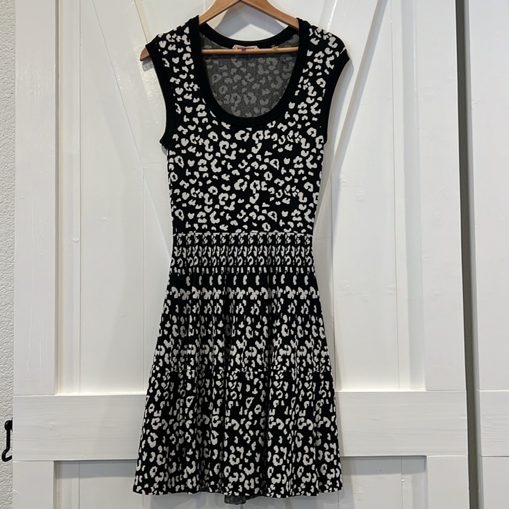 Rebecca Taylor Leopard Print Sleeveless Mini Dress Size Small